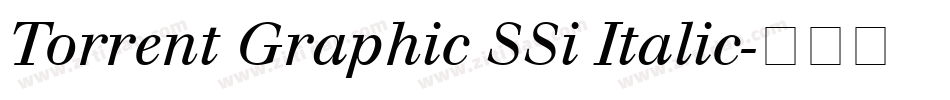 Torrent Graphic SSi Italic字体转换